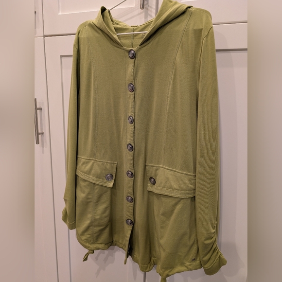 neon buddha Jackets & Blazers - Neon Buddha Hooded Coat